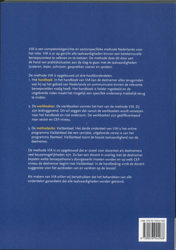 Achterkant van Werkboek