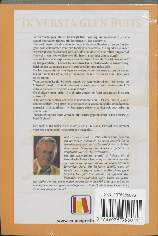 Achterkant van Ik versta geen Duits
