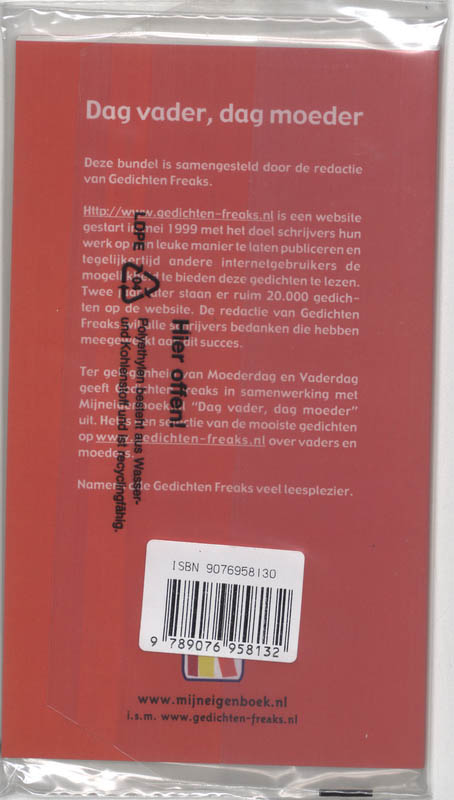 Achterkant van Dag vader, dag moeder