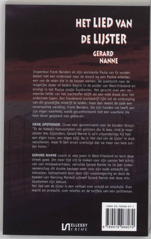 Achterkant van Het lied van de lijster