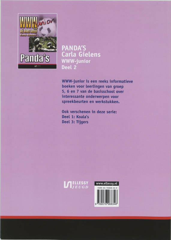 Achterkant van Panda's
