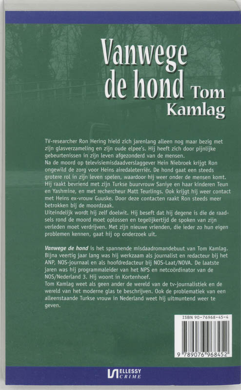Achterkant van Vanwege de hond