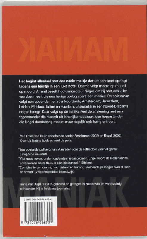 Achterkant van Maniak