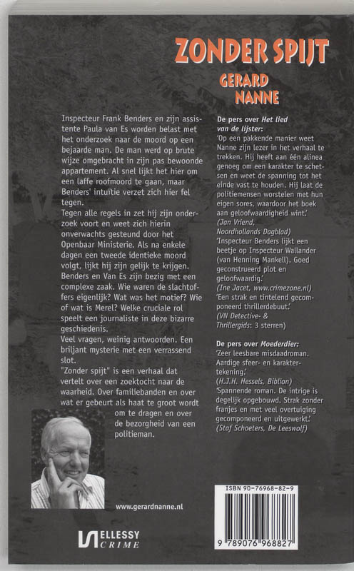 Achterkant van Zonder spijt