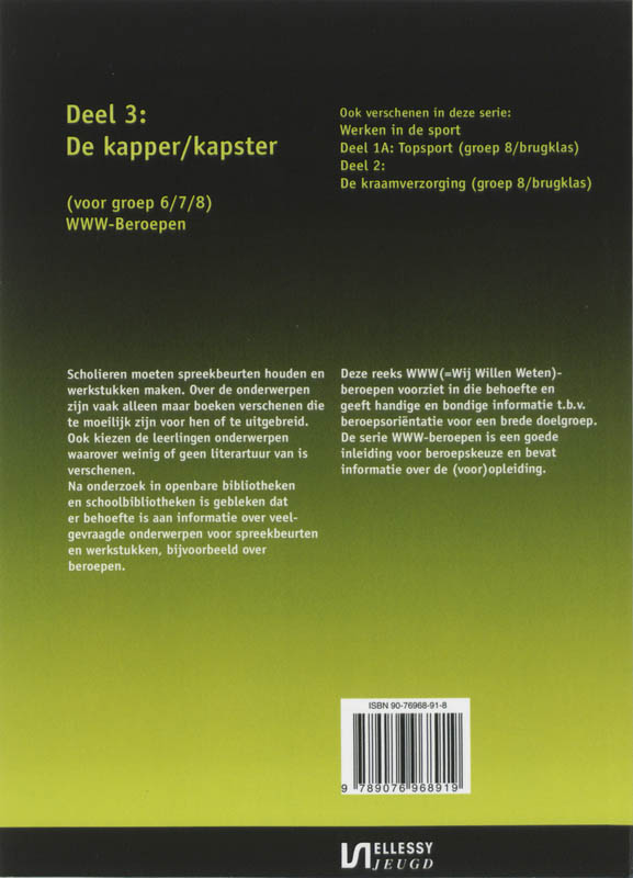 Achterkant van De kapper / de kapster