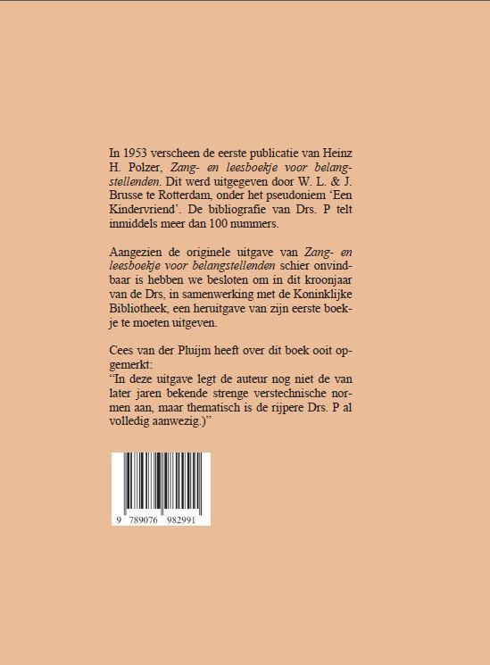 Achterkant van Zang- en leesboekje voor belangstellenden