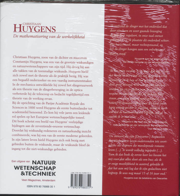 Achterkant van Christiaan Huygens
