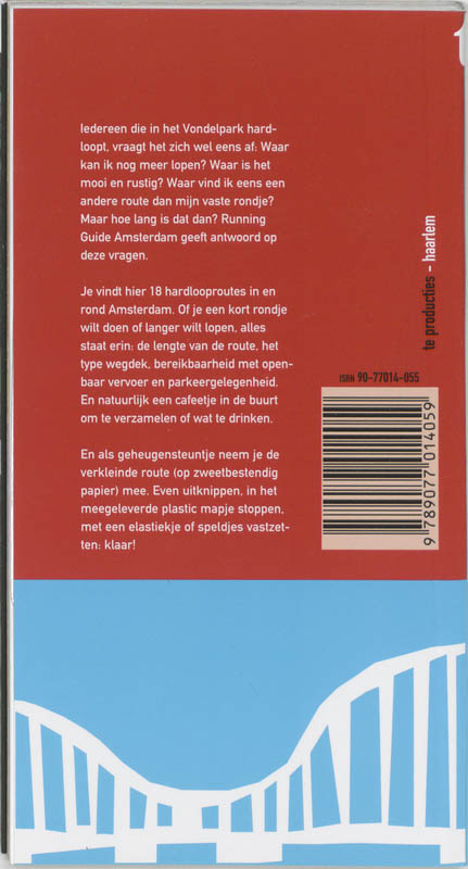 Achterkant van Running Guide Amsterdam