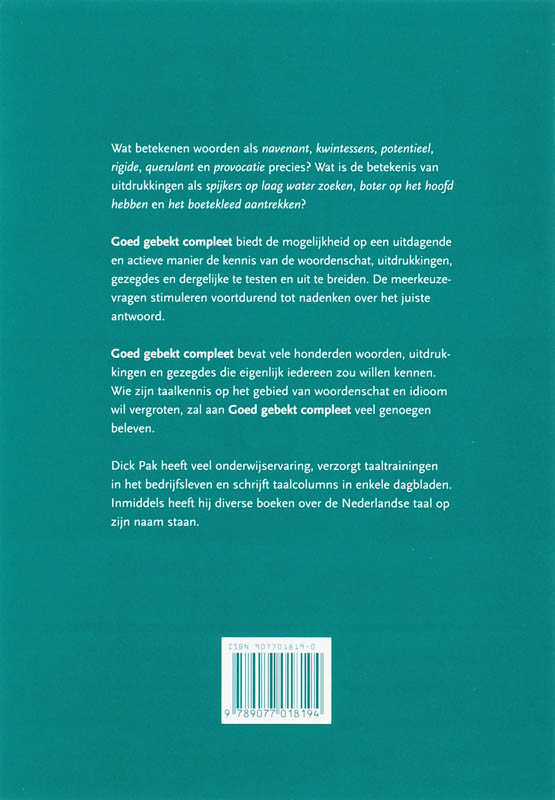 Achterkant van Goed gebekt