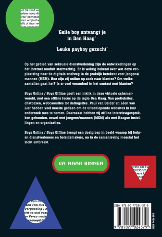 Achterkant van Boys online / boys offline