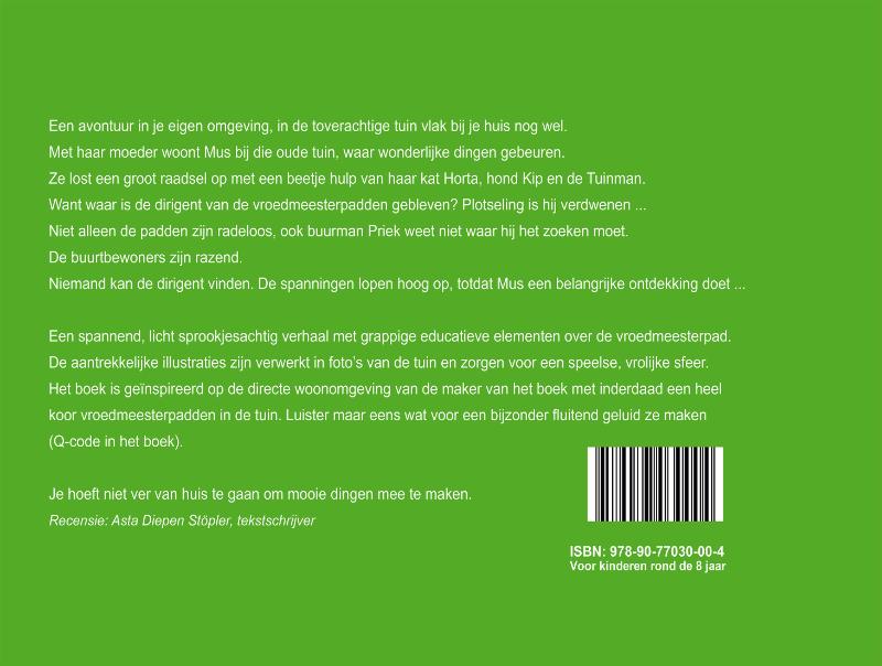 Achterkant van Mus en de Vroedmeesterdirigent
