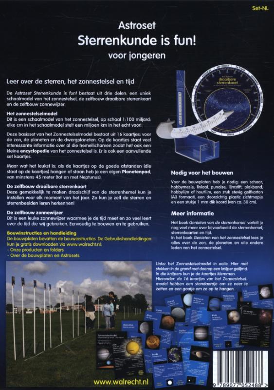 Achterkant van Astroset sterrenkunde is fun!