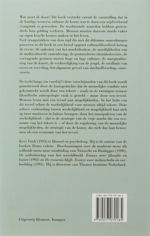 Achterkant van Het menselijk teveel