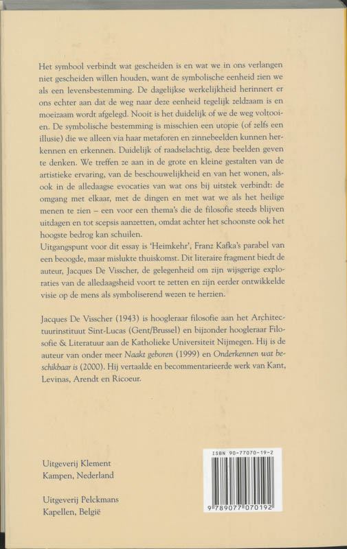 Achterkant van Het symbolische verlangen