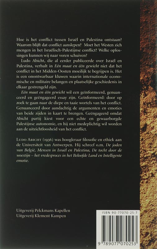 Achterkant van Een maat en een gewicht