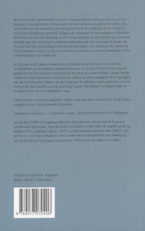 Achterkant van Het romantische verlangen