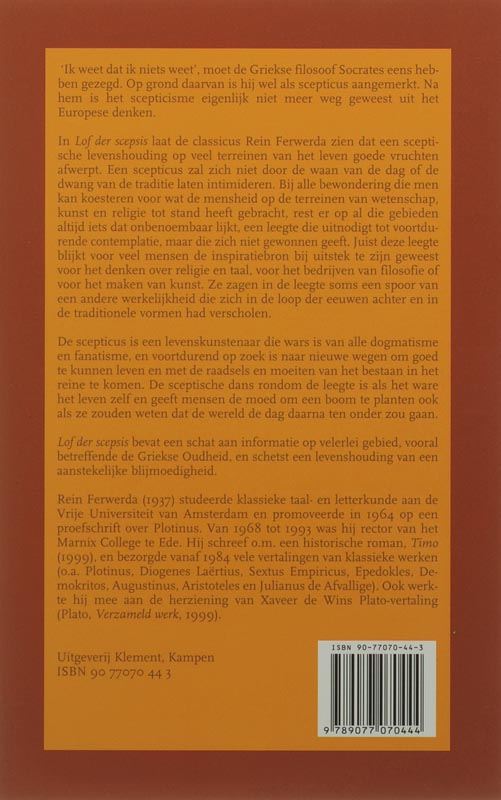 Achterkant van Lof der scepsis