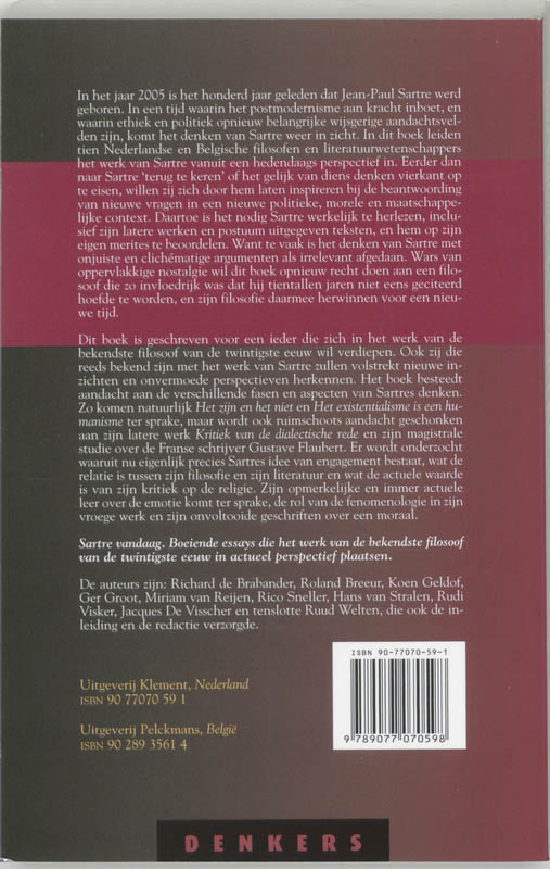 Achterkant van Sartre