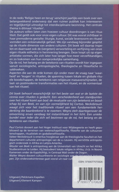 Achterkant van Maskers missen en meesters