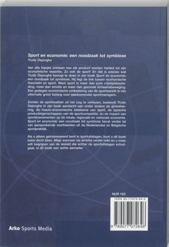 Achterkant van Sport en economie
