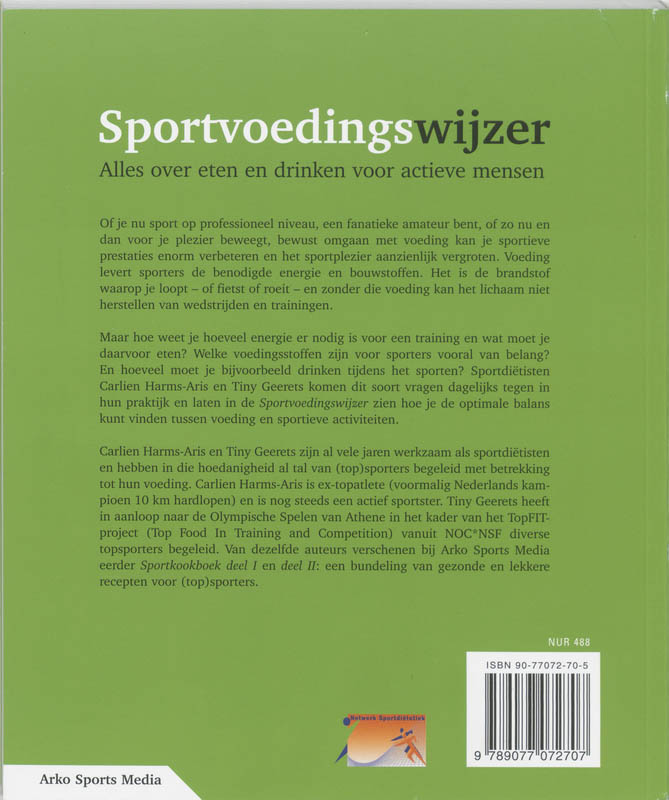 Achterkant van Sportvoedingswijzer