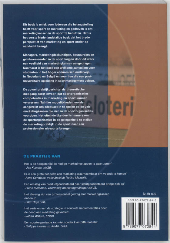 Achterkant van Marketingkansen in de sport