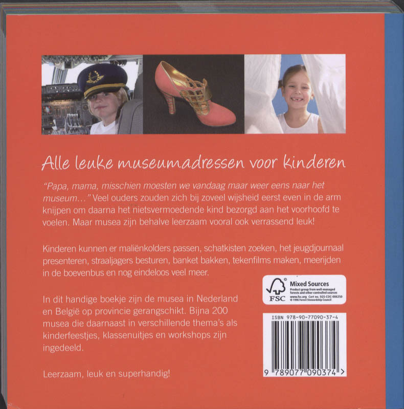 Achterkant van Alle leuke Museumadressen voor kinderen