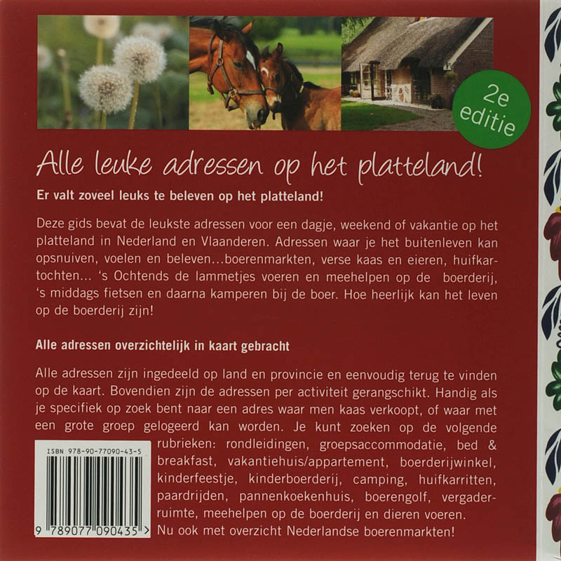 Achterkant van Alle Leuke Adressen op het Platteland