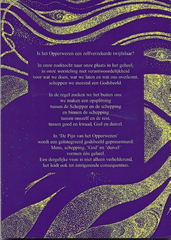Achterkant van De pijn van het opperwezen