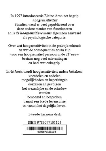 Achterkant van Hoogsensitief
