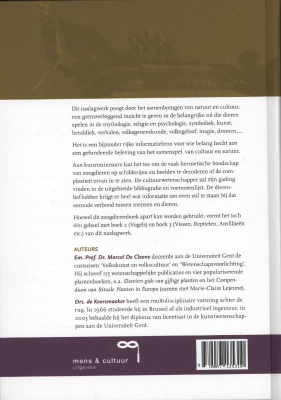 Achterkant van 1 Zoogdieren