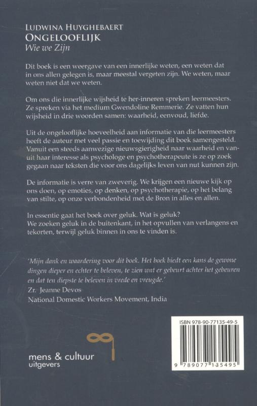 Achterkant van Ongelooflijk