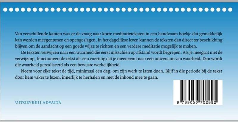 Achterkant van Meditatieboekje