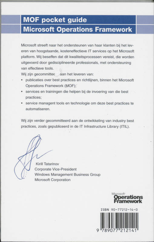 Achterkant van MOF pocket guide ned talig