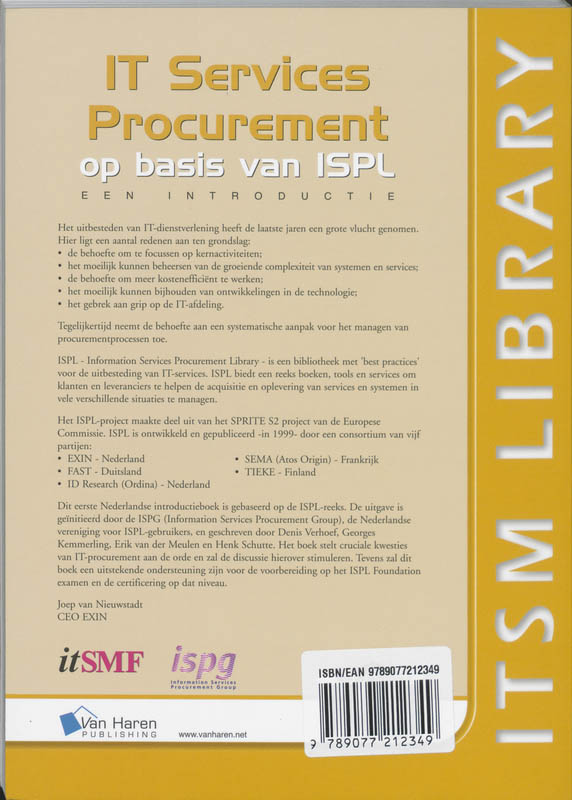 Achterkant van IT Services Procurement op basis van ISPL
