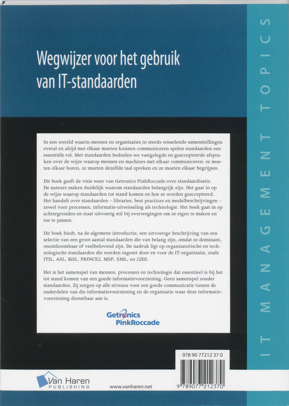 Achterkant van Wegwijzer voor het gebruik van IT-standaarden