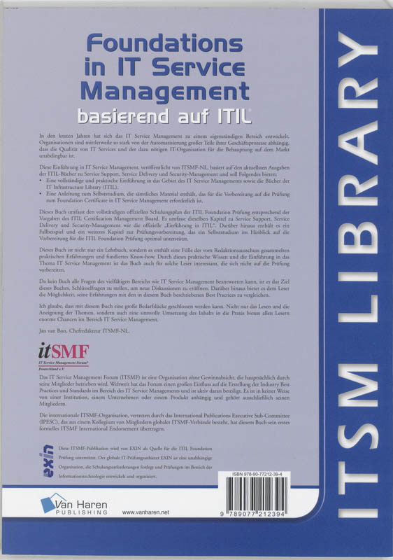 Achterkant van IT Service management