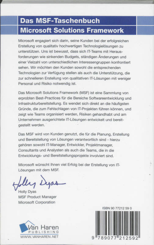 Achterkant van Das MSF-Taschenbuch