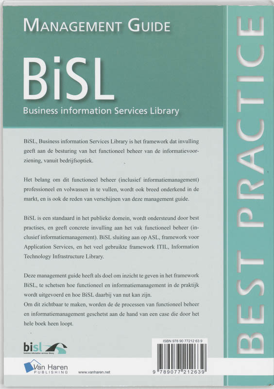 Achterkant van BiSL Management Guide