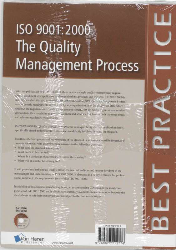 Achterkant van ISO 9001:2000