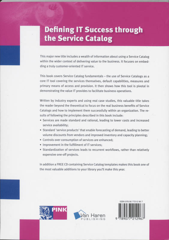 Achterkant van Defining IT success through the service catalog