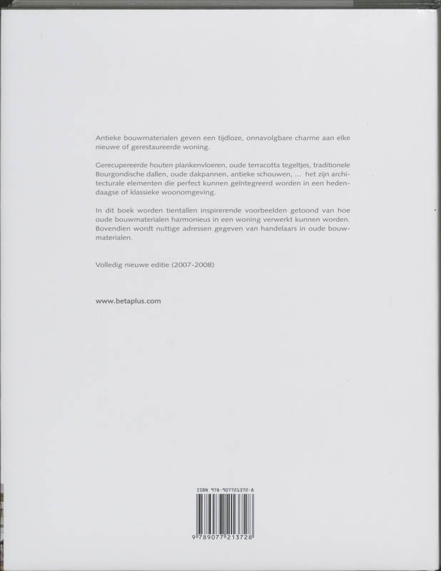 Achterkant van Bouwen met oude materialen