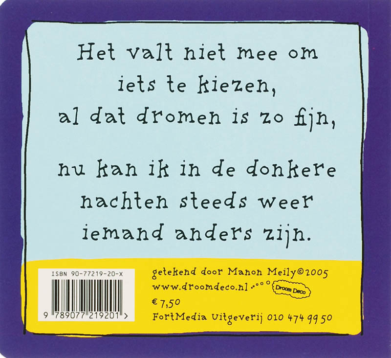 Achterkant van Lekker dromen...
