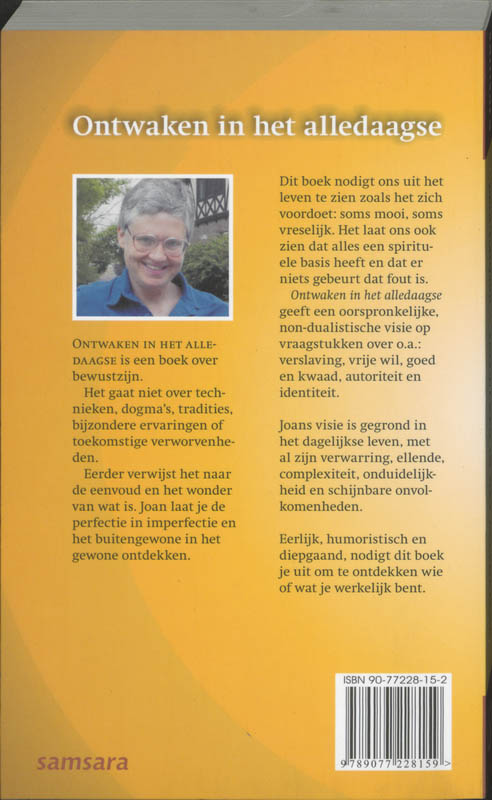 Achterkant van Ontwaken in het alledaagse