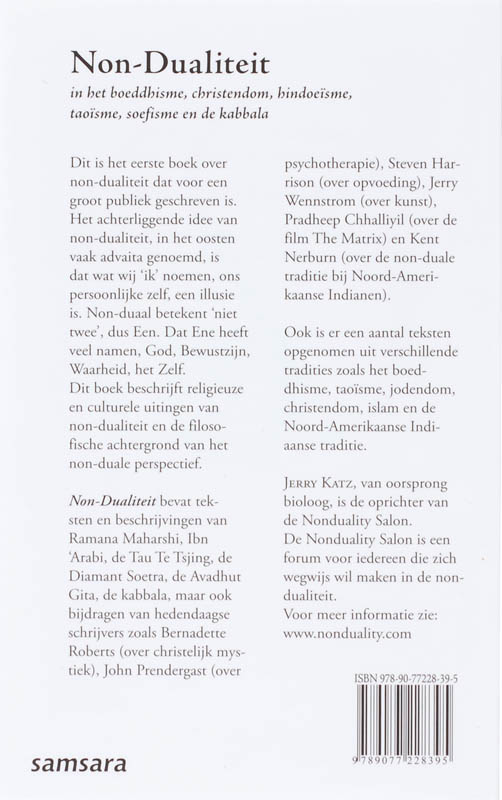 Achterkant van Non-Dualiteit