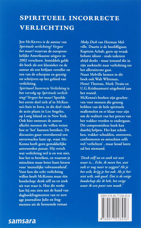 Achterkant van Spiritueel Incorrecte Verlichting