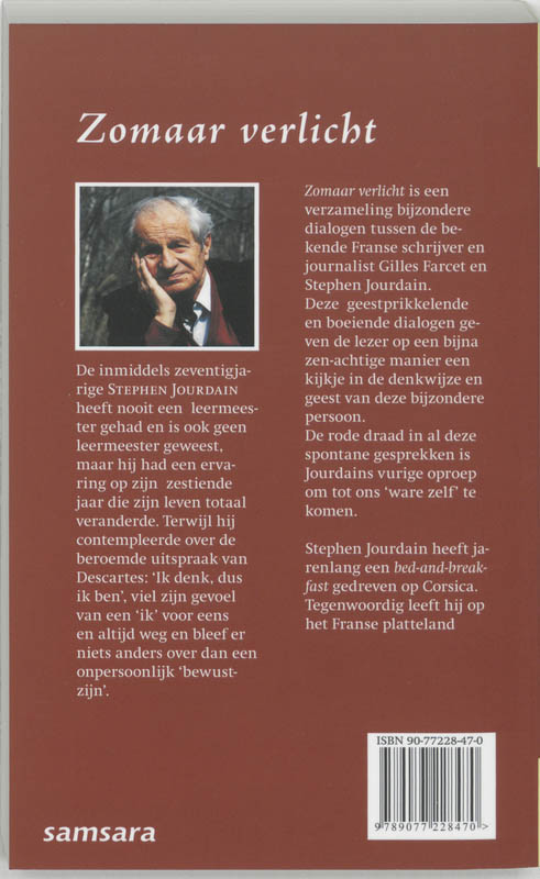 Achterkant van Zomaar verlicht