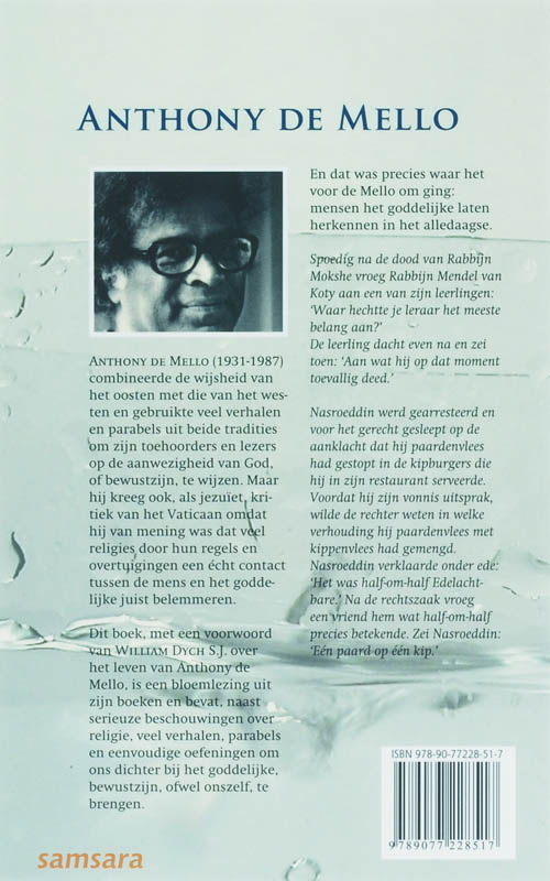Achterkant van Anthony de Mello