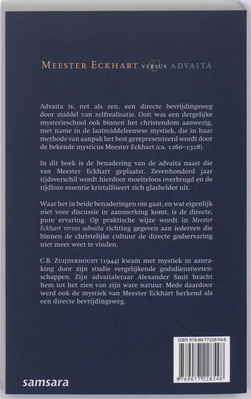 Achterkant van Meester Eckhart versus advaita