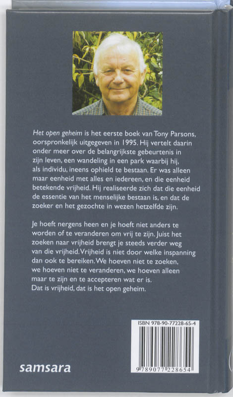 Achterkant van Het open geheim